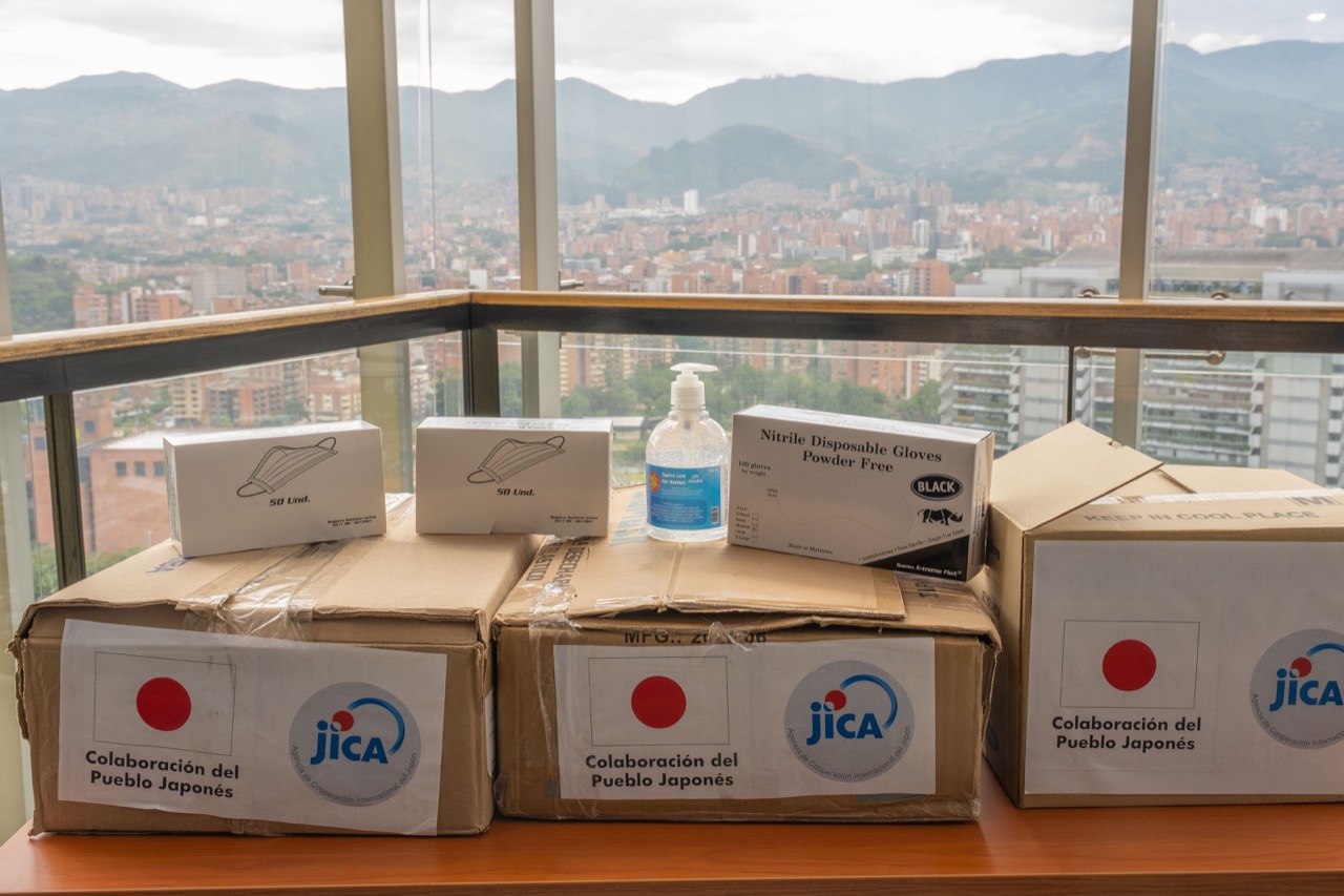 Medellín recibe donación de Japón para ayudar a la prevención del coronavirus